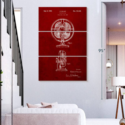 Burgundy Table Fan Laelle