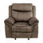 Fauteuil inclinable moderne et contemporain Bayshore de 42 po avec microfibre polie luxueuse et siège à ressorts ensachés