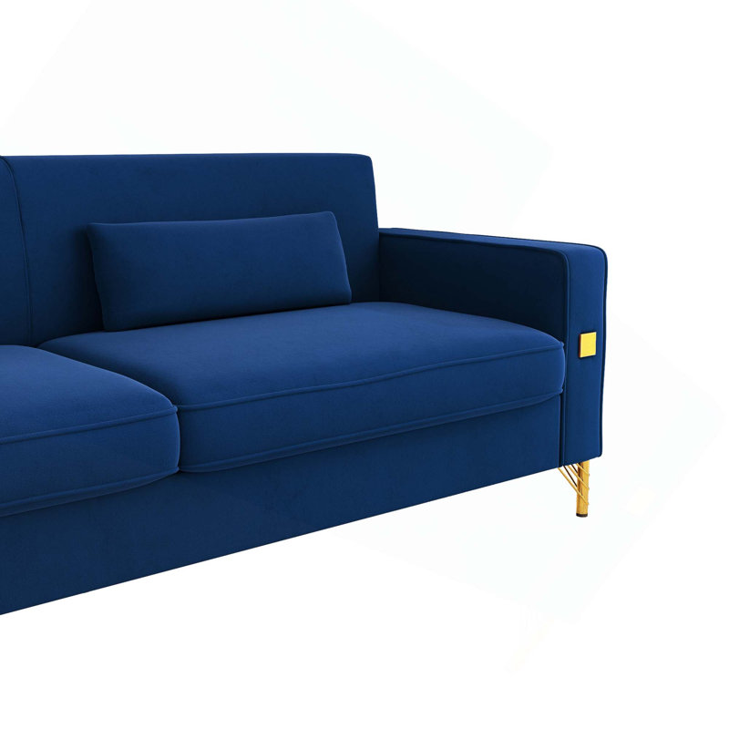 Canapé Modern Luxe, Retro Blue Velvet