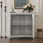 Buffet de rangement élégant avec portes en miroir en acrylique - Armoire décorative sculptée avec tablette réglable