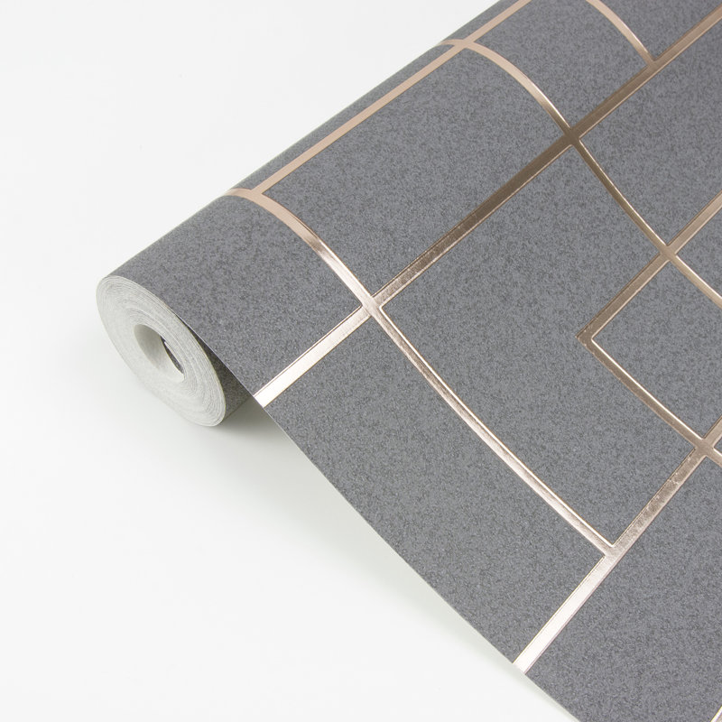 Rouleau de papier peint l 33 pi x p 20,5 po Wittig, Gris foncé