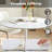 Round Dining Table with Metal Base