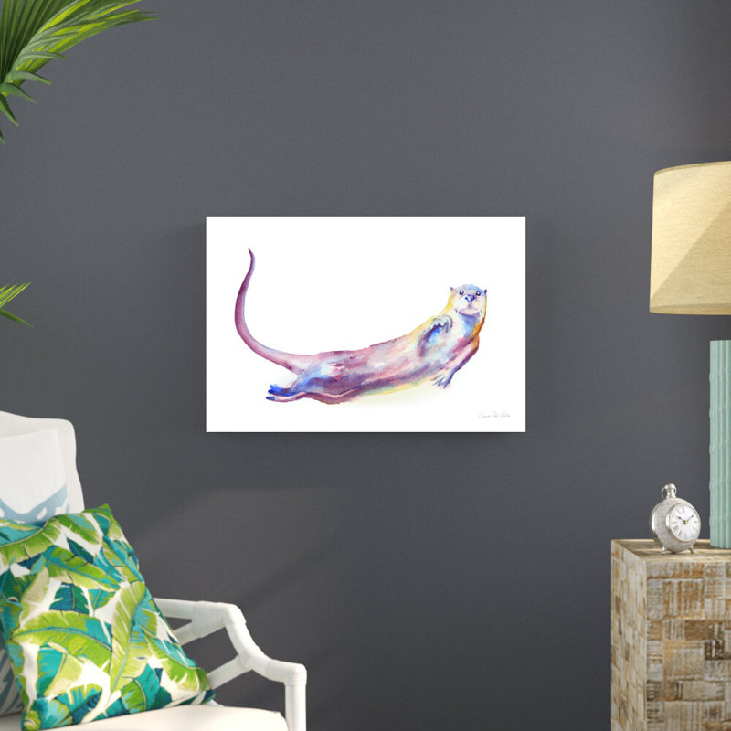 «Natation de natation I» par Aimee Del Valley - peinture sur toile tendue, H 20 po x l 30 po x P 1,25 po