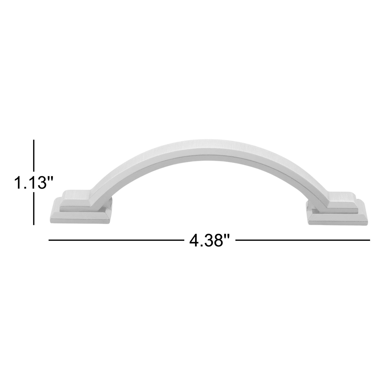 3" Arch Drawer Pull, Graphite