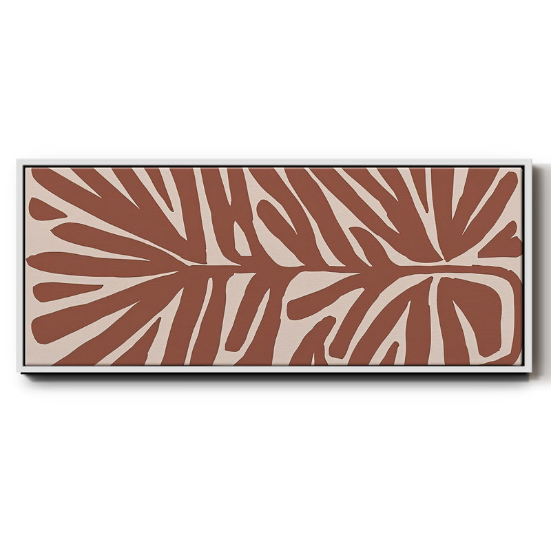 Terra Cotta Block Palms IV - toile encadrée, H 8 po x l 20 po