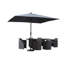 Parasol de table rectangulaire rectangulaire d'extérieur 108 po x 132 po Latitude Run-15373453