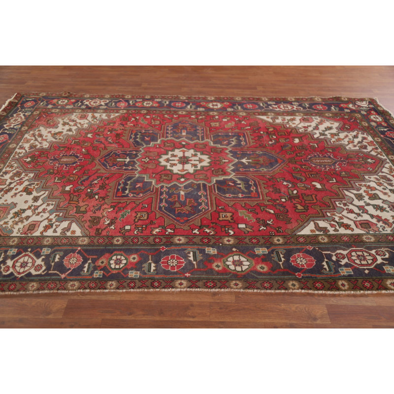 Tapis rétro en laine 6 x 10