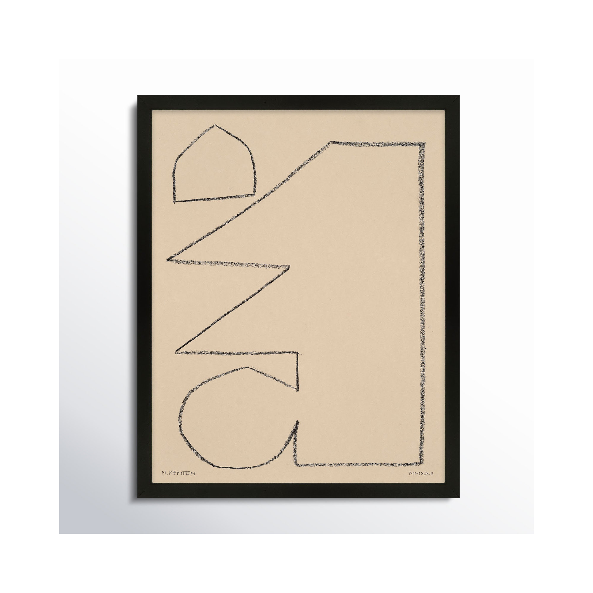 Outlines 10 by Michael Kempen, Black Framed, 20" W x 25" H