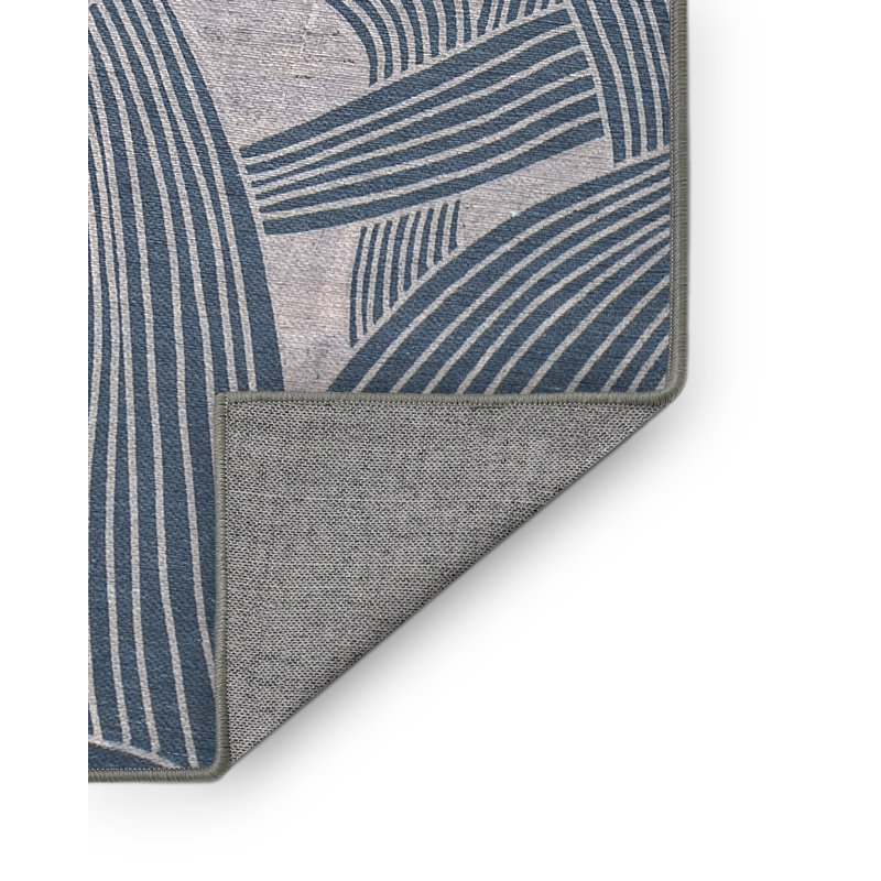Ericdaniel Washable Abstract Indoor Rug, Square 7'