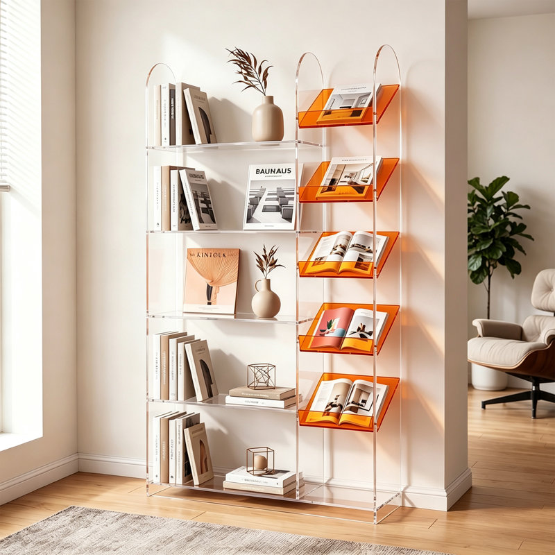 Acrylic Magazine Display Bookshelf