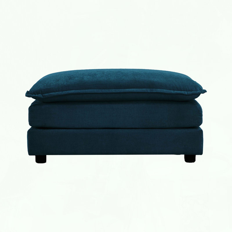 Repose-pieds modulaire en chenille pour canapé, Bleu