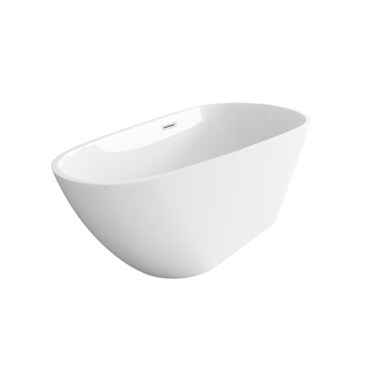 Baignoire 59 po en blanc brillant avec bordure 59 po