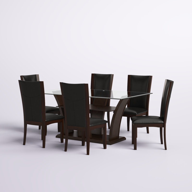 Ensemble de salle à manger Bardia 6 personnes, Brown Cherry, Cerisier brun