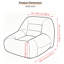 Fauteuil à billes en velours côtelé couleur chameau | Canapé Cozy Cloud-Like, sans assemblage, support ergonomique pour le salon, la chambre à coucher et le dortoir-431824829