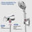 All Metal Bathtub Faucet With Sprayer, 6 Settings Handheld Shower With Switch-118826290