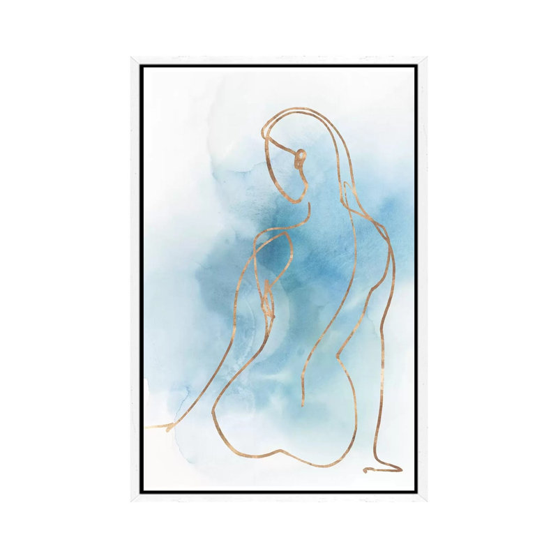 Figurative II by Isabelle Z - Painting on Canvas, 66.04 cm H x 45.72 cm W, White Framed