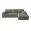 Canapé modulaire modulaire en velours côtelé de 114,5 po avec méridienne réversible et canapé convertible en forme de L avec coussins de cou-1285399923
