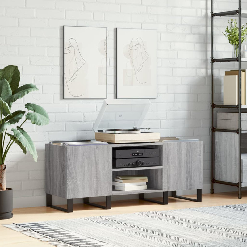 48cm H Media Cabinet, Grey Sonoma