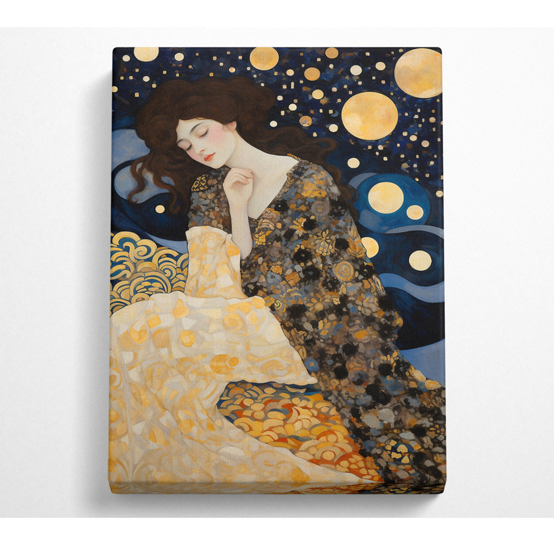 Klimt Dame bei Nacht - Druck