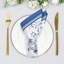 Serviette 100% coton à imprimé floral aquarelle Blue Rose