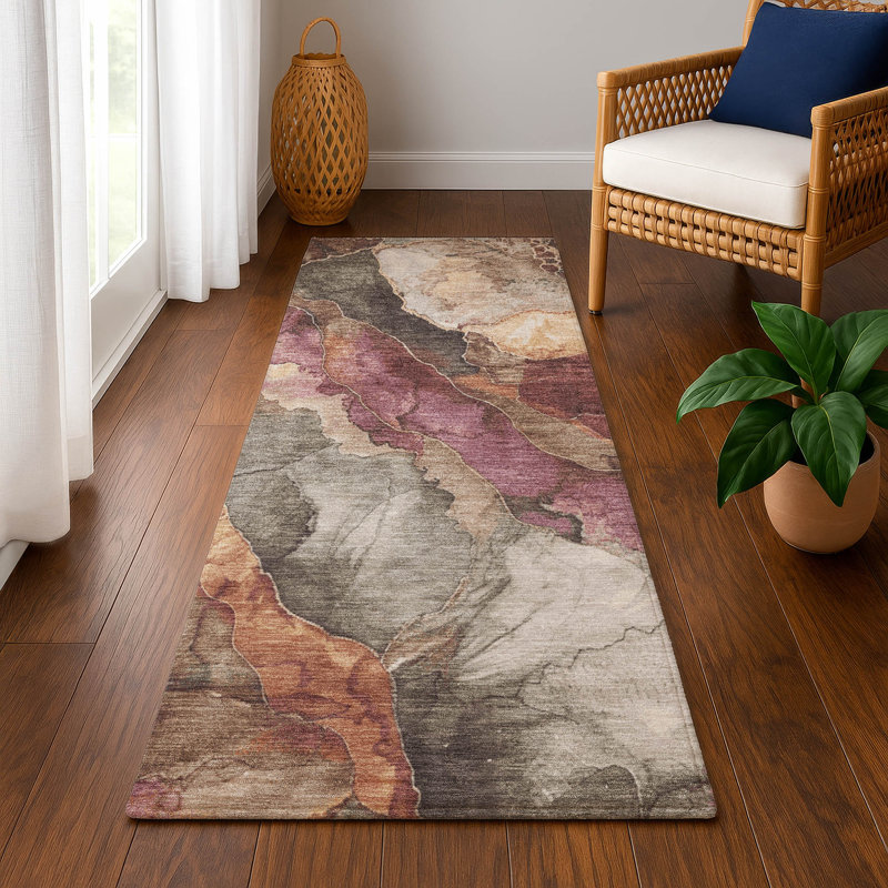 Premium Machine Washable Verlin AMF1787 Floral Rug, Runner 2'3" x 7'6"