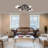 6-Light Semi Flush Mount Ceiling Light Fixture, Modern Black Sputnik Chandelier Lighting, Farmhouse E12 Stock Ceiling Lamp Kitchen Bedroom Living Room Entryway, Bulbs Not Included-1812233068