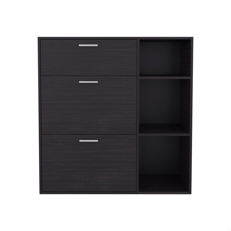 Armoire de rangement à chaussures à 1 tiroir avec 2 tiroirs inclinables