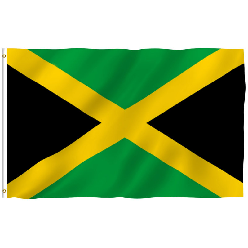 Drapeau de la Jamaïque en polyester 36 po x 60 po