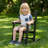 16 In. Kids Classic Solid Poplar Wood Rocking Chair In Black, Egg-Shaped Seat For Ages 2–5-1667925490
