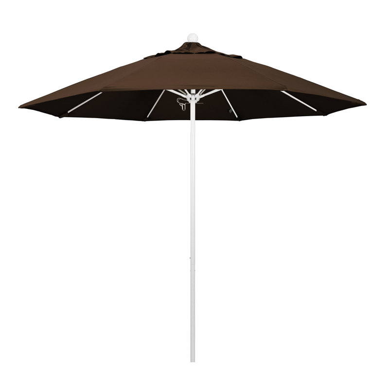Parasol Hibo, Toile performance moka, Blanc mat