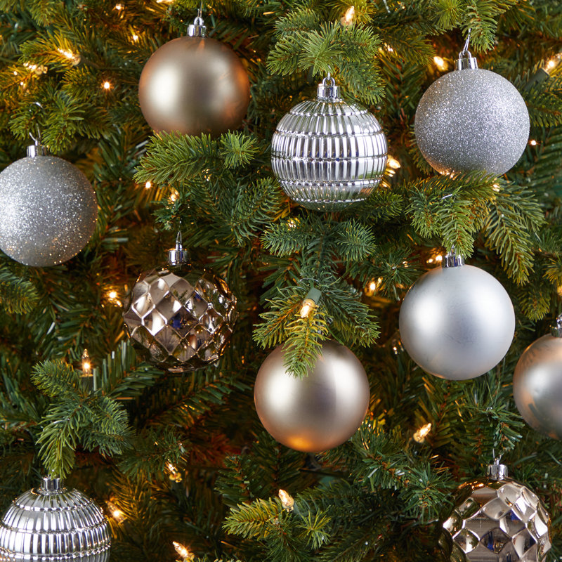 Ensemble de boules de Noël 40 pièces, Argent