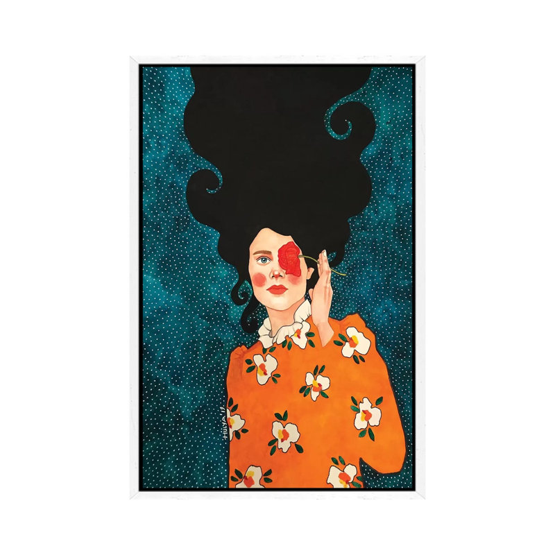 On Melancholy Hill 1 Piece Painting on Canvas, 66.04cm H x 45.72cm W x 3.81cm D, White Floater Framed