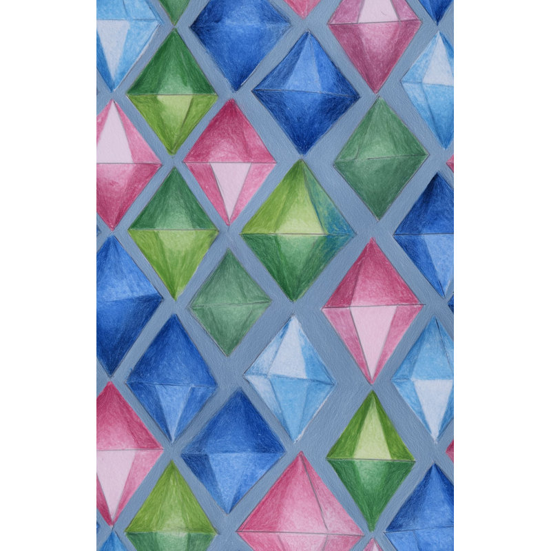 Papier peint géométrique à motif géométrique de diamant
