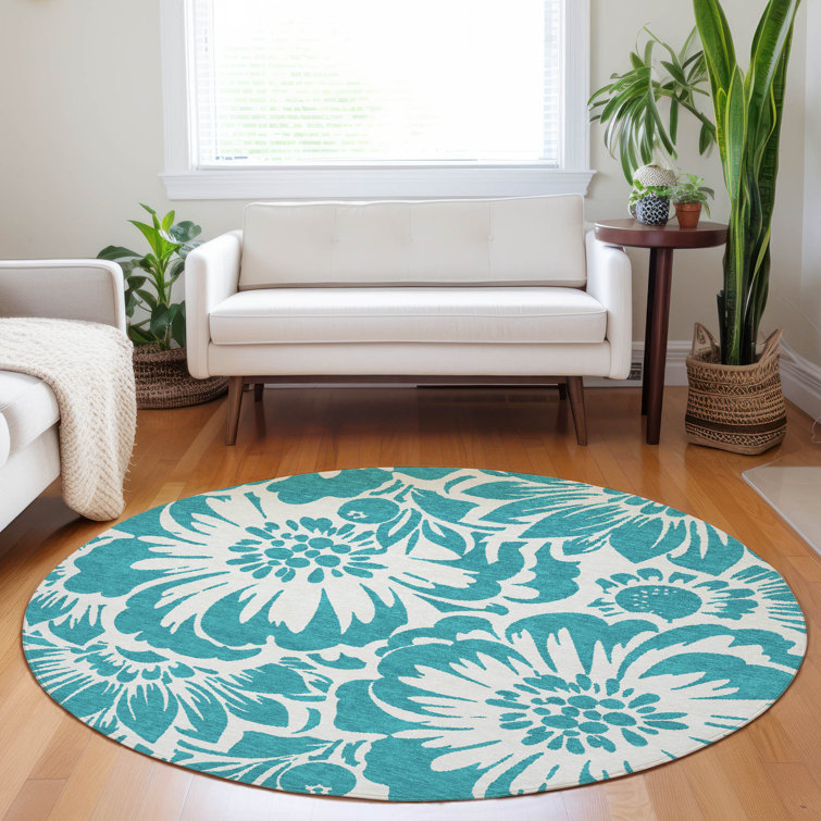 Alfonzo Washable Floral Indoor / Outdoor Rug