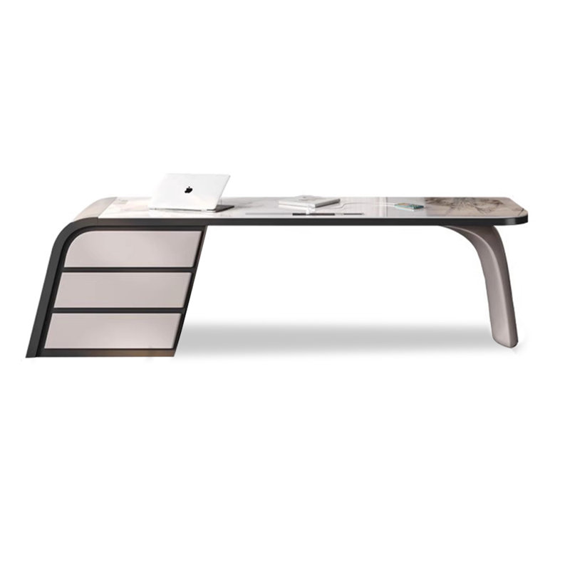 Bureau de luxe Luxury, H 29,92 po x l 62,99 po x P 27,56 po, Noir / blanc
