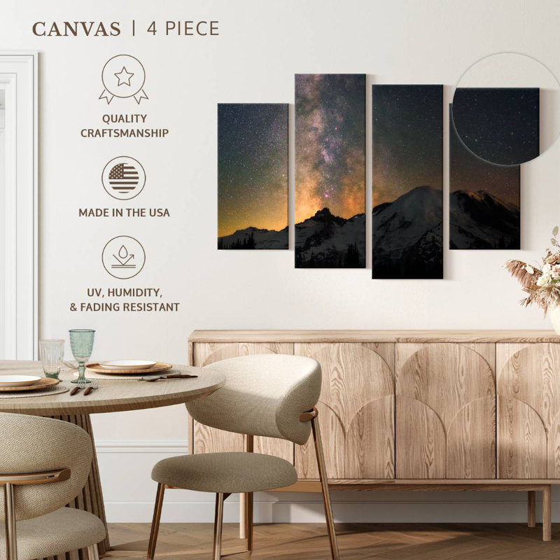 Alvord Milky Way Over Mount Rainier, 54" H x 84" W