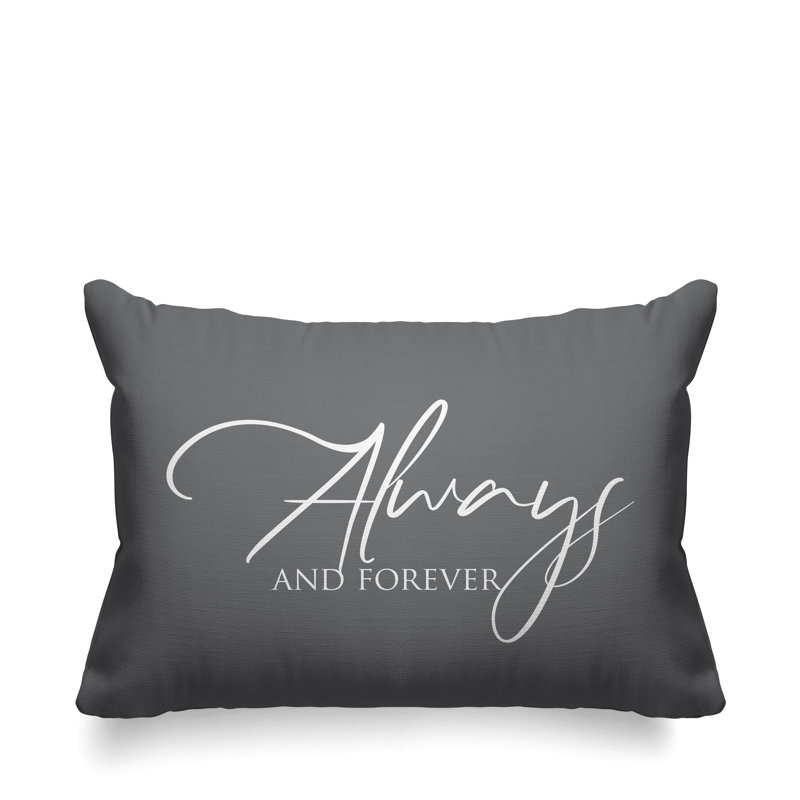 Housse et insert de coussin rectangulaire extérieur Aspire Always and Forever, gris