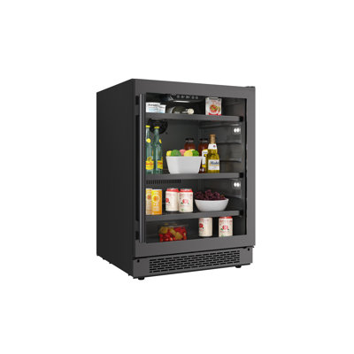 Compartiment pour boissons écoénergétique de 24 pouces avec 140 canettes avec panneau de commande tactile et porte battante gauche