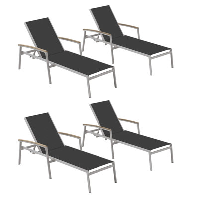 Ensemble de chaises longues inclinables de 80 po Travira