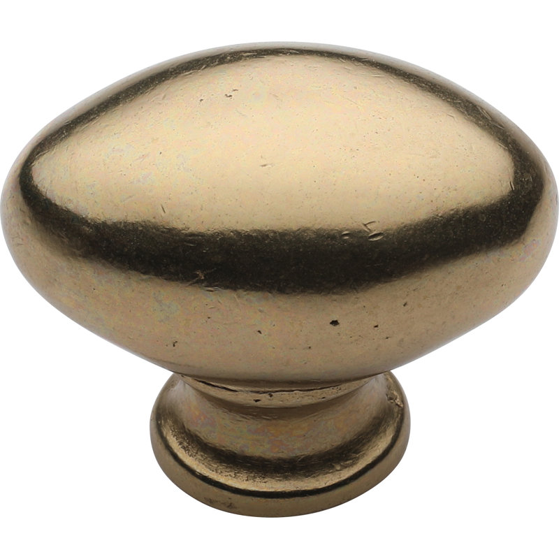 Oval (Egg) Cabinet Knob, Natural Bronze, 1.5