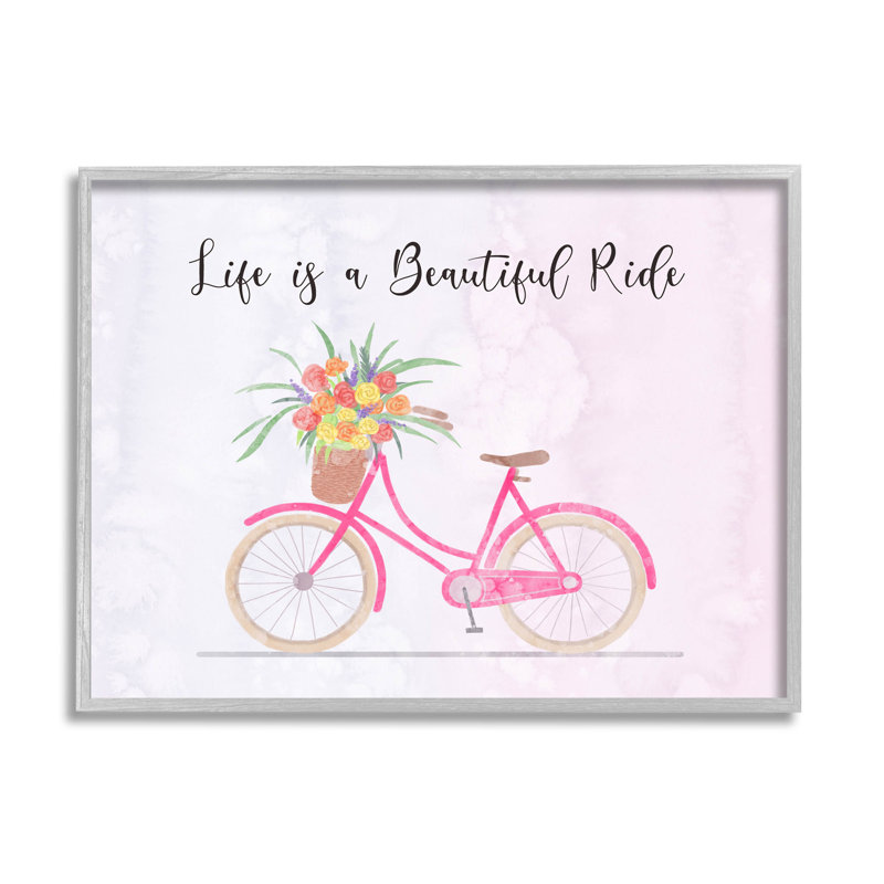 Life Is A Beautiful at-096, H 24 po x l 30 po x P 1,5 po, Estampe numérique Farmhouse