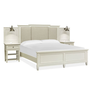 Queen Upholstered Wall Panel Bed