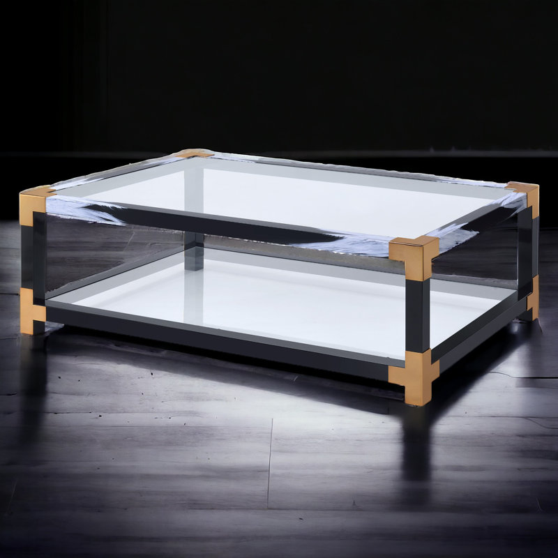 Misato Glass Top Single Coffee Table