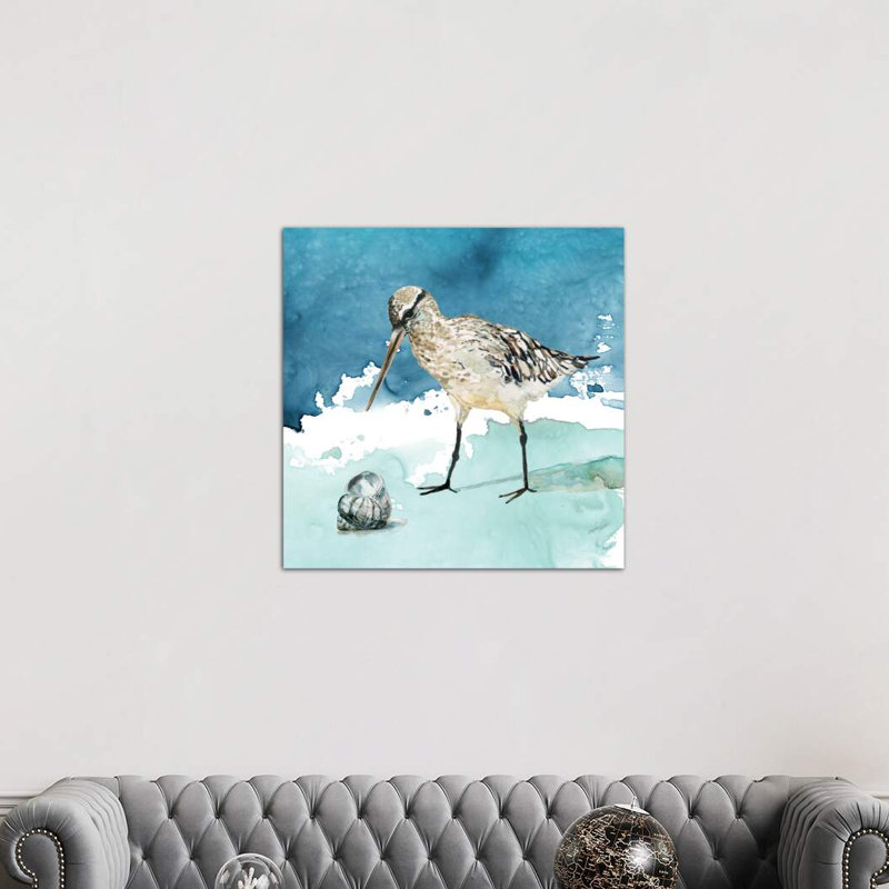 Delray Sandpiper II by Carol Robinson - Wrapped Canvas Painting, 93.98 cm H x 93.98 cm W x 1.91 cm D