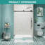 Porte de douche l 56-60 "x H 76" en verre trempé transparent 10 mm