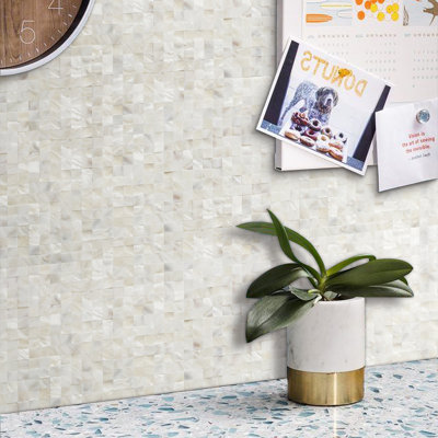 Carreau de mosaïque auto-adhésif en pierre naturelle 12 po x 12 po Luxe Core