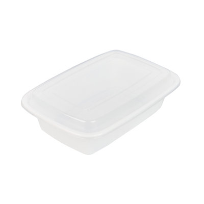 Restaurantware-Asporto 38 Ounce Take Out Containers, 50 Food Containers With Lids - Microwavable, Disposable, White Plastic To Go Boxes For Food, No BPA, For Take Out And Delivery
