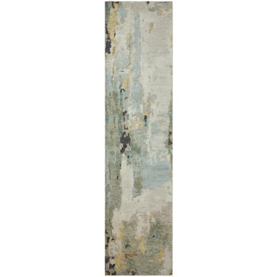 Toros Misty Jade Hand-Knotted Wool Area Rug