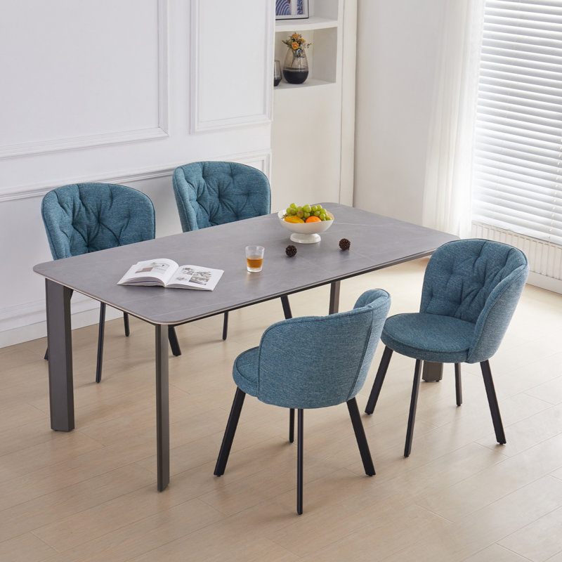 41cm H Fabric Upholstered Side Chair, Blue