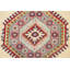 Tapis oriental géométrique Kazak noué à la main 3 x 5